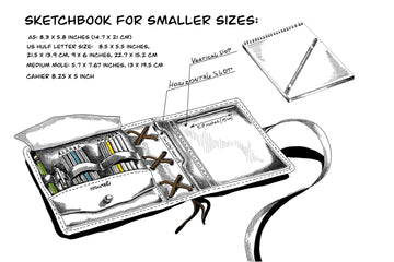 Art kit of Sketchbook cover and art supplies– Mureli Workshop